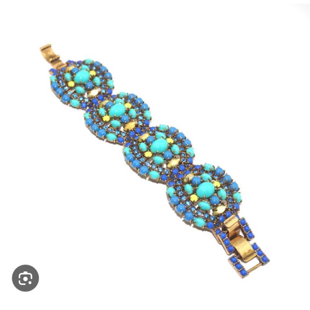 Stella & Dot Sardinia Blue and Gold Bracelet - Picture 2 of 7